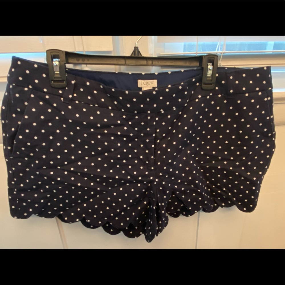 J. Crew Polka Dot Scalloped Shorts